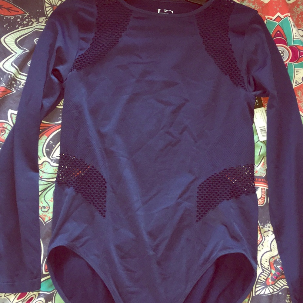 NWT Dark Blue “Cutout” Bodysuit
